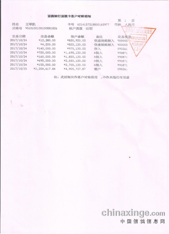 比赛奖金存款证明